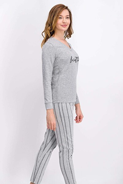 Arnetta Grimelange Striped Women's Pajama Set