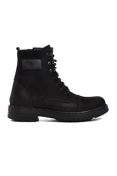 Pierre Cardin 381800   Μαύρες ανδρικές μπότες από γνήσιο δέρμα Nubuck