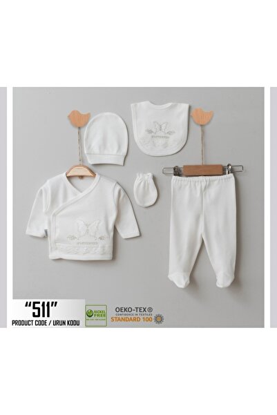 Zıpır Kelebekli %100 coton 5 ' Li hastane çıkışı