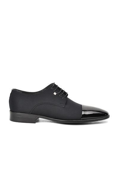 Fosco 2588 Satin-Black Patent Leather Genuine Leather Men's Classic Shoes