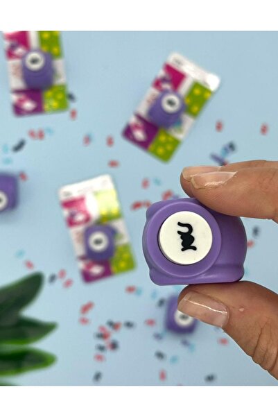 Kağıt Gemi Dükkan I Love You Yazı Desenli Mor Mini Delgeç