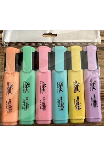 Masis Multicolored Masis 6 Color Pastel Color Phosphorus Pen