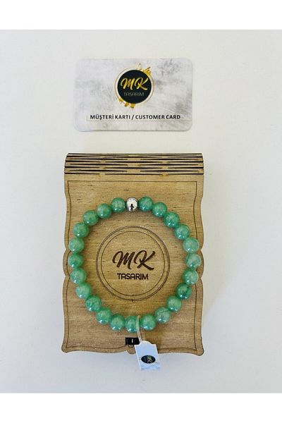 MK tasarım Aventurine Jewelled Bracelet - with Real Advantage