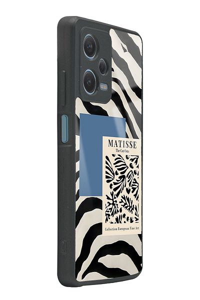 Spoyi حافظة هاتف لامعة بتصميم زيبرا ماتيس لهاتف Xiaomi Redmi Note 12 Pro 5g