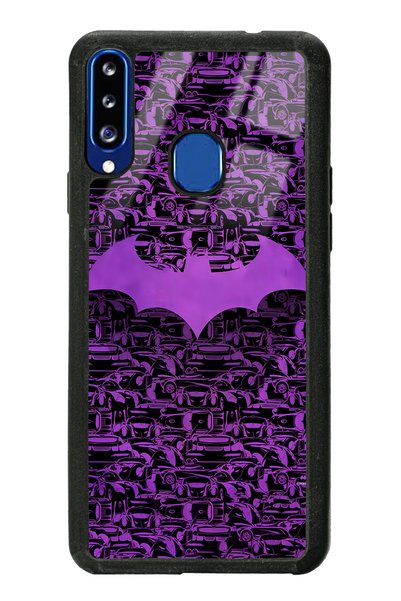 Spoyi Glossy Phone Case for Samsung A20S Lilac Batman Design