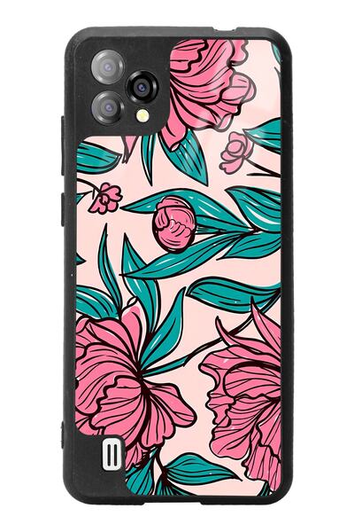 Spoyi Reeder P13 Blue Plus 2022 Compatible Fuchsia Floral Design Glossy Phone...