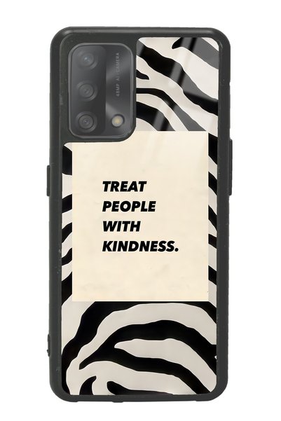Spoyi Oppo A74 Zebra Motto Design Glossy Phone Case