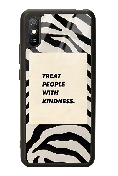 Spoyi Xiaomi Redmi 9A Zebra Motto Tasarımlı Glossy Telefon Kılıfı