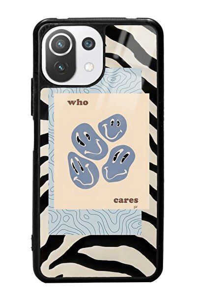 Spoyi Xiaomi Mi 11 Lite Zebra Emoji Tasarımlı Glossy Telefon Kılıfı