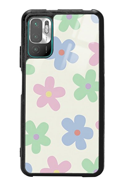 Spoyi Xiaomi Redmi Note 10 5g Nude Çiçek Tasarımlı Glossy Telefon Kılıfı