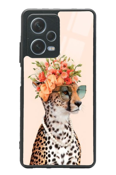 Spoyi حافظة هاتف لامعة لهاتف Xiaomi Redmi Note 12 Pro 5g Influencer Leopard Cat