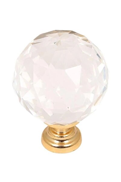 Lina Μοντέλα λαβής κρυστάλλινου κουμπιού GOLD Έπιπλα συρταριού ντουλάπας Λαβή κουζίνας 30mm