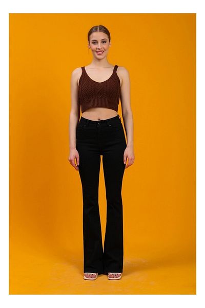DRC trend Collakk Women's Gable Non-Fading Black High Waist Spaghetti Jeans