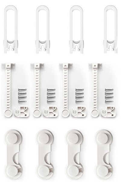 İdeal Baby 4 Rail Cabinet Locks + 4 Window Locks + 4 Door Locks