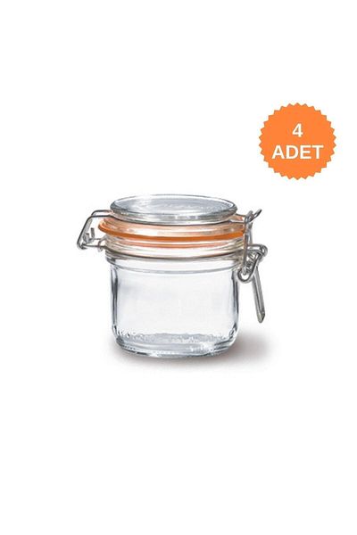 Le Parfait Super Terrines Glass Jar with Clip/Seal 200 ml (4 Pieces)