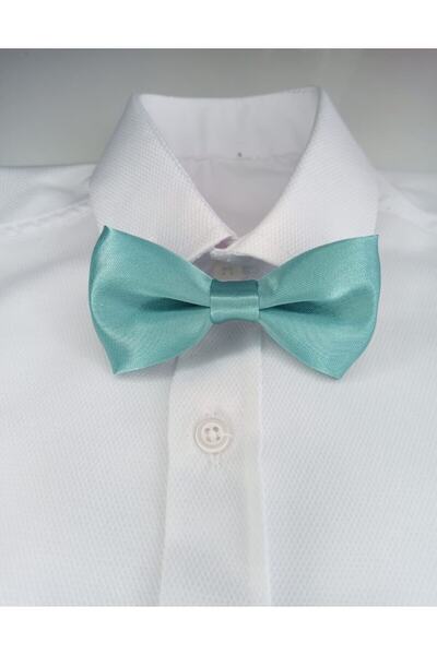 GallanD Turquoise Aquagreen Pink Children's Satin Birthday Wedding Special Day Practical Elastic Bow Tie 3 Pack