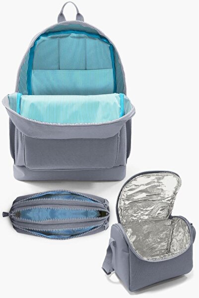 Coral High Kids Siyah Sarı İş Makinesi Desenli 3’lü Okul Çanta Seti SET0123475