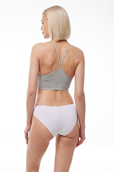 Malabadi Жіночий сірий 2-пакетний регульований бюстгальтер на бретельках без підкладки з модального трикотажу 1046