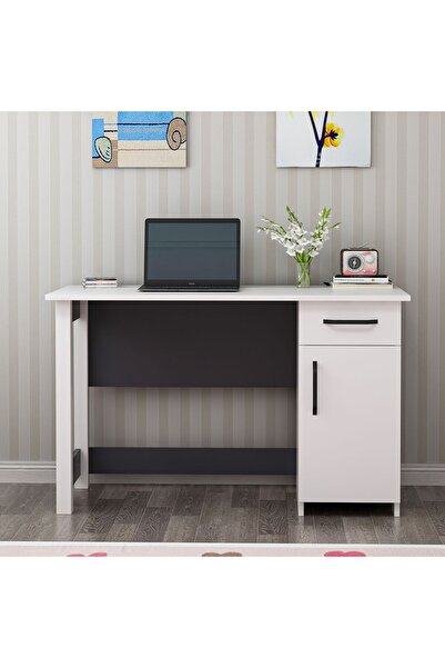 Meltem Çelik - BMdekor Çalışma Masası Nest Beyaz Antrasit