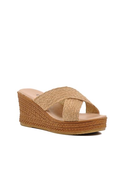 CHOPPER 22656 Бежеві тапочки на підборах для жінок