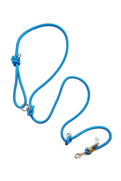 PETSWUU Blue Hands Free Running and Walking Dog Walking Collar
