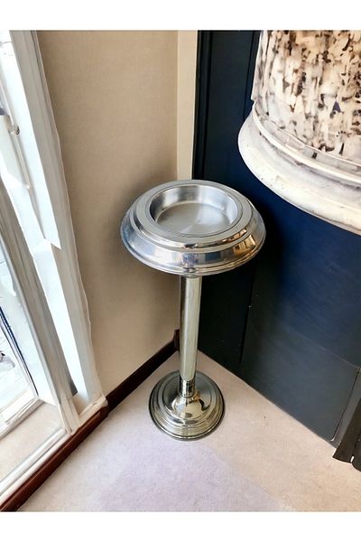 RENK YAPI RÜYASI FOR OFFICE ENTRANCE, ASHTRAY LOBBY TYPE ASHTRAY, STAINLESS STEEL SUITABLE FOR OPEN AREAS CHAMPAGNE MODEL, GLASS