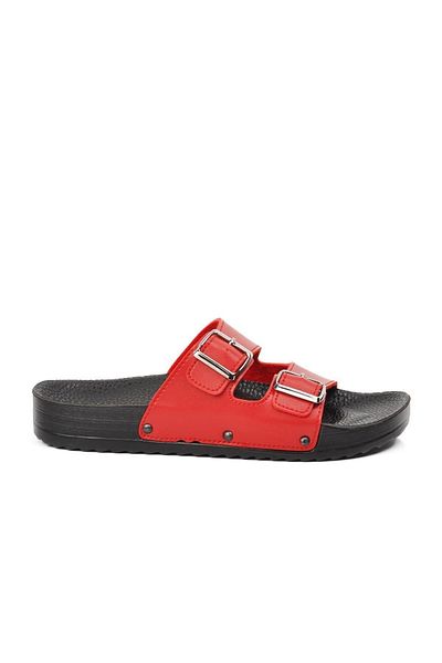 Pierre Cardin 3232 Papuci roșii pentru femei cu dungi duble