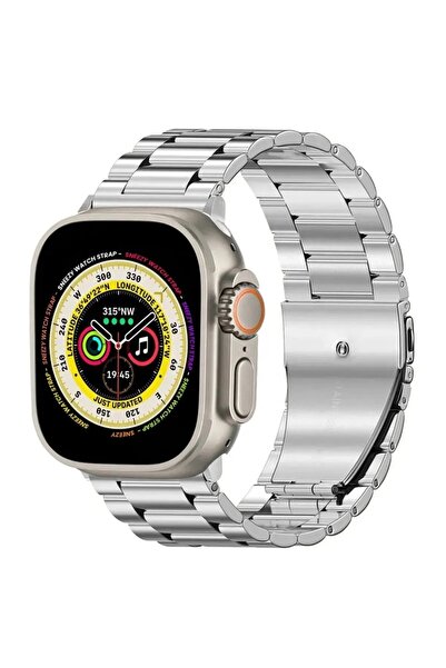 ecocenter Apple Watch Seri 2 3 4 5 6 7 8 uyumlu 42 44 45 49 mm Metal Kordon
