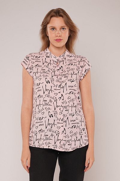 GABRİA Gabria Judge Collar Short Sleeve Shirt