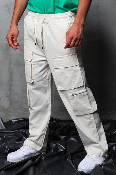 Rocqerx R-4331 Παντελόνι Gabardine με φερμουάρ τσέπης με λεπτομέρεια στη μέση