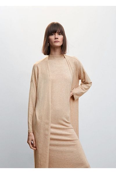 MANGO Woman Long Knitted Cardigan
