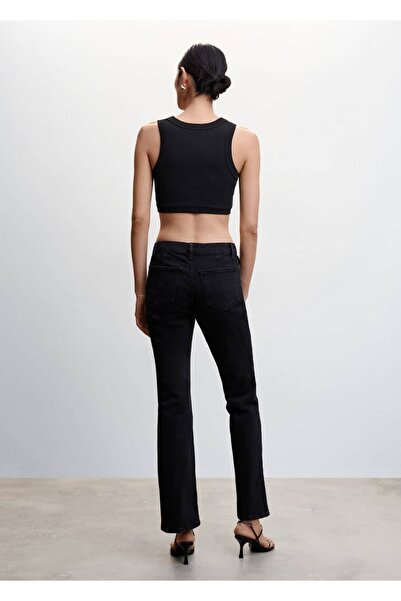 MANGO Woman Ispanyol Paça Cepli Jean Pantolon
