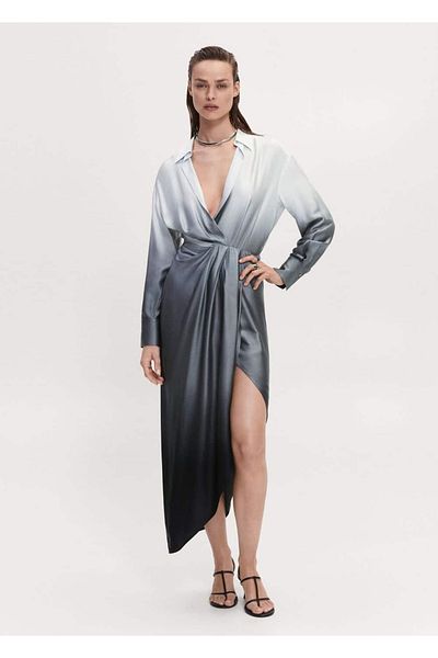 MANGO Woman Φόρεμα πουκάμισο Tie-Dye Look