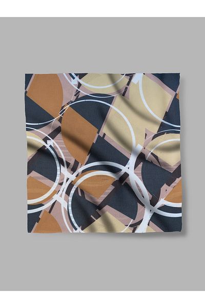LU&MA Patterned Chiffon Scarf