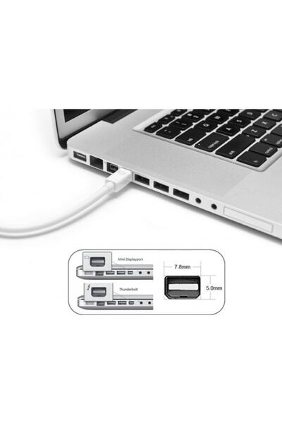 Class Mini Display Port To VGA Dönüştürücü Kablo Mdp Male (Erkek) VGA Famele (Dişi)