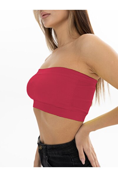 MİSTİRİK Palude Model Seamless Knitted Model Half Body Bondeo Claret Red Color