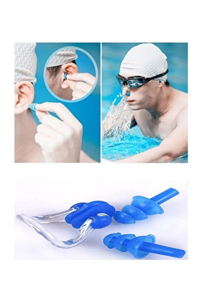 DEMİRALP37 Havuz Deniz Kulak Ve Burun Tıkayıcı Seti Su Kaçma Önleyici Yıkanabilen Tekrar Kullanabilen Tıkayıcı