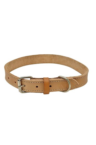 TB Leather Leather Dog Collar - Solidness Guaranteed - Vegetable Tanned Leather Stitched Neck Collar
