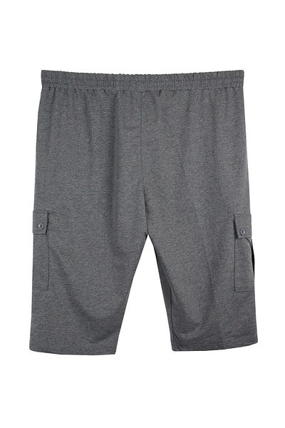 marufshop Ανδρική τσέπη Cargo Plus Size Χτενισμένη Βαμβακερή Κάπρι Ανθρακί