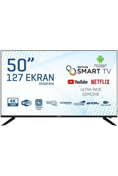 ONVO OV50F354 50" 127 Ekran Uydu Alcılı 4K Ultra HD Smart LED TV