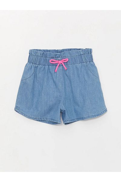 LC Waikiki Pantaloni scurți de bază pentru fetiță, cu talie elastică LCW