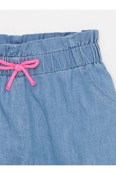 LC Waikiki Pantaloni scurți de bază pentru fetiță, cu talie elastică LCW