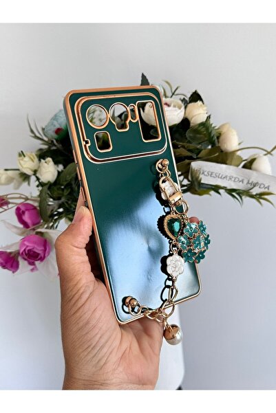 Aksesuarda Moda Redmi Mi 11 Ultra Uyumlu Çiçekli Taşlı İncili El Geçmeli Laze...