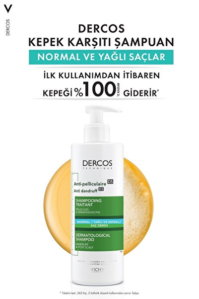 Vichy Dercos Anti-Pel Kepeğe Karşi Etkili Bakim Şampuani -Normal/Yağli Saçlar 390 .ML....Vichy_