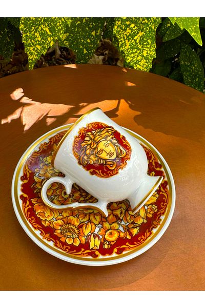 LEONARTE CASA Claret Red MODERN SINGLE PERSON CUP SET