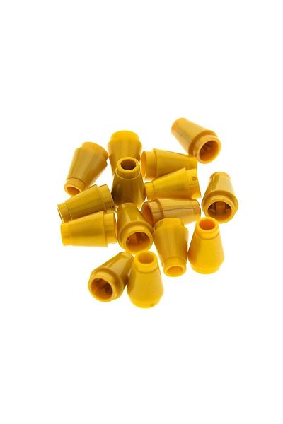 LEGO Accessory MOC Custom Cone 1 x 1 Brick Cone Gold 4 pieces will be sent