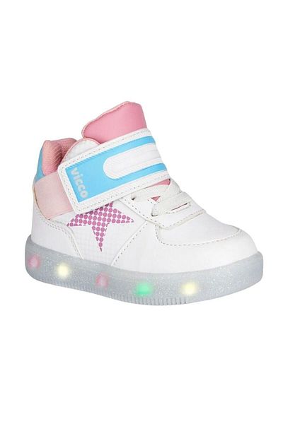 Vicco Magic 220.P20k.106 White-Pink Children's Lighted Boots