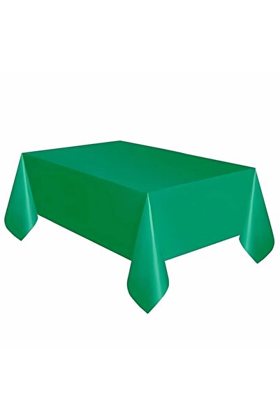 SURPRISE PARTY STORE Yeşil Renk Plastik Masa Örtüsü 120x180 cm Kullan At Tek ...