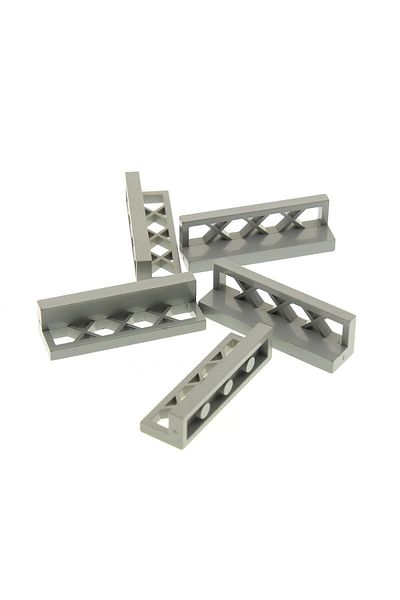 LEGO Accessory Custom Moc Fence 1 X 4 X 1 Light Gray Short Small Garden Fence 4 Pieces to Send