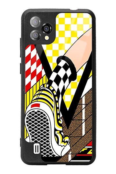 Spoyi Reeder P13 Blue Plus 2022 Yellow Plaid Design Glossy Phone Case